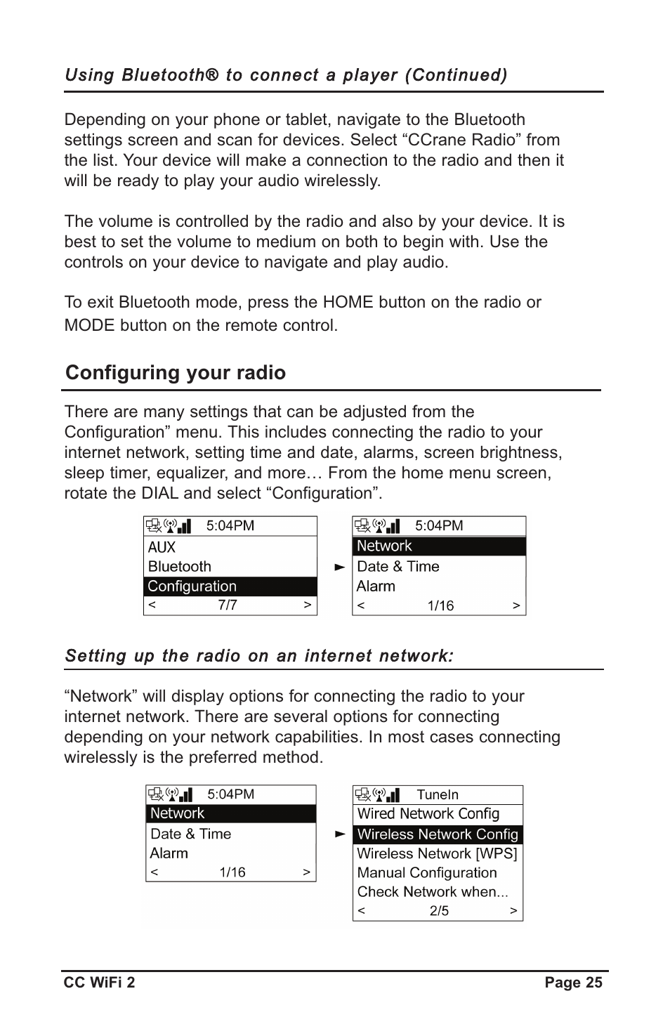 Configuring your radio | C. Crane CWF2WR User Manual | Page 25 / 35