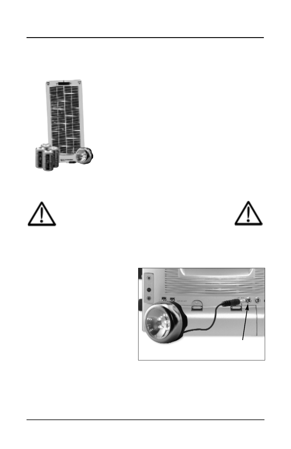 Instructions for the light & solar options | C. Crane CCRADIOplus Platinum User Manual | Page 18 / 32