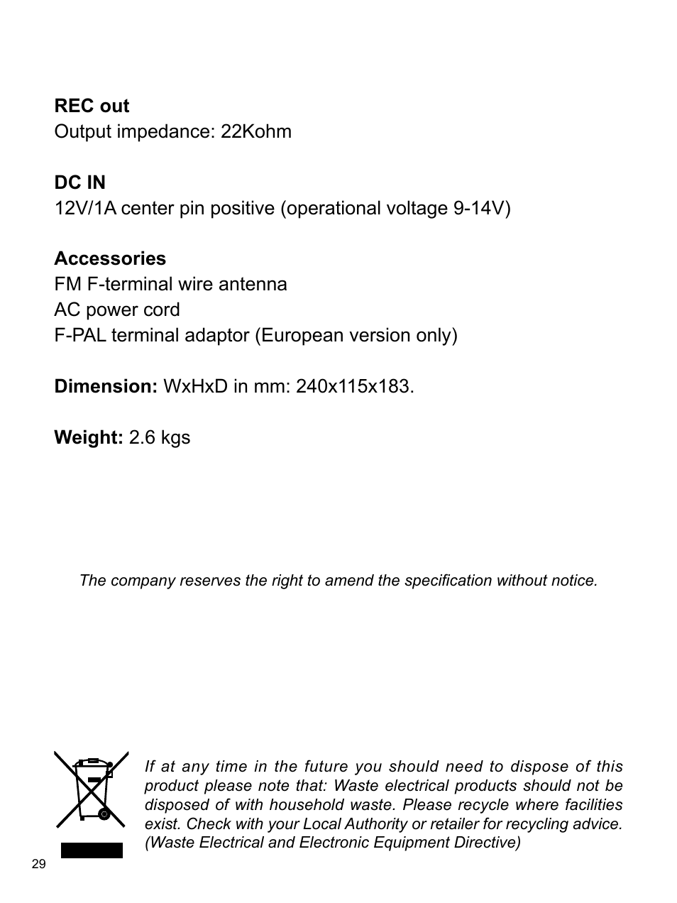 C. Crane WR-2A User Manual | Page 30 / 30