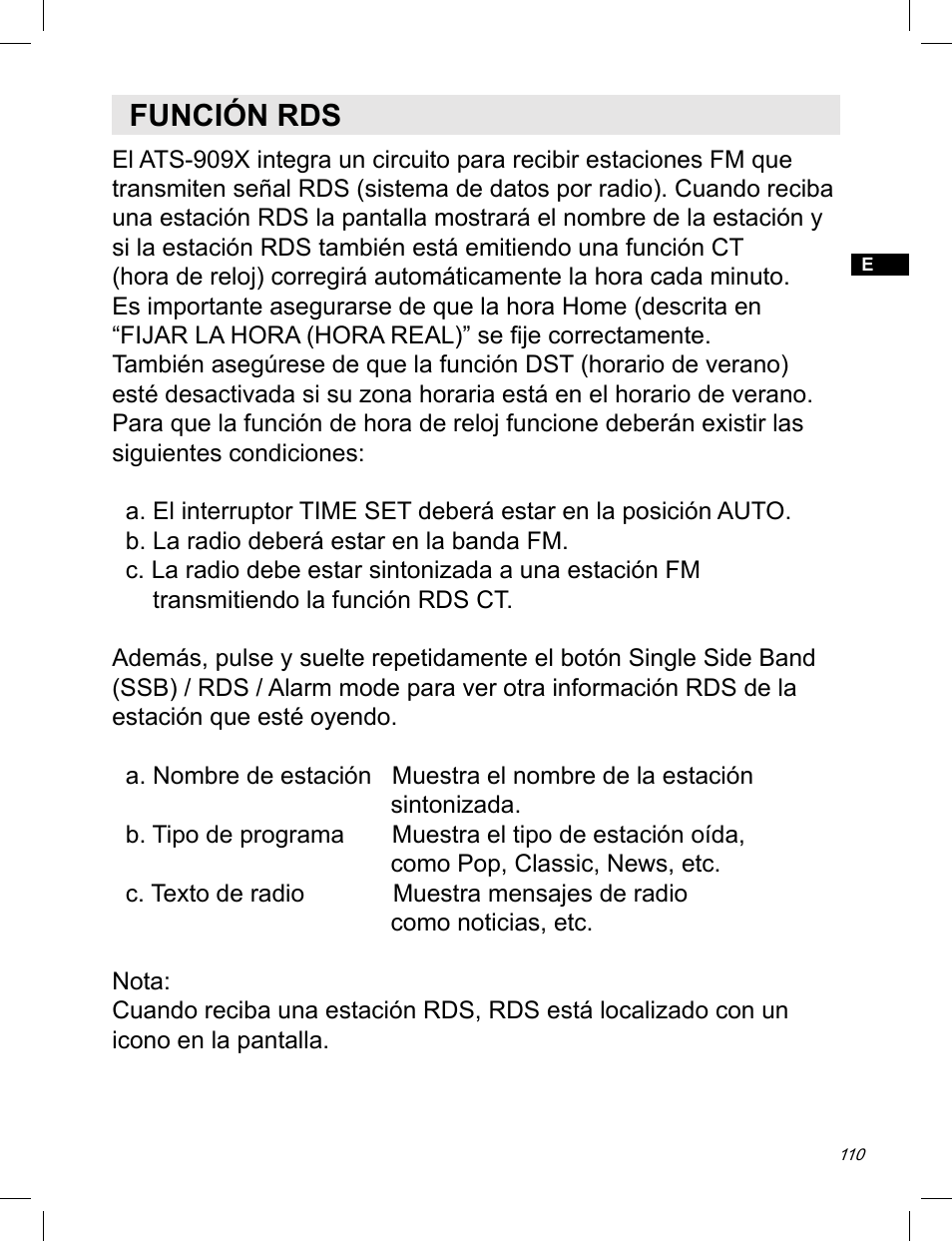 Función rds | C. Crane ATS-909X User Manual | Page 111 / 202