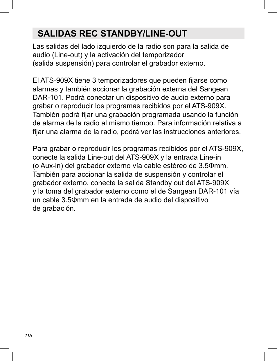 Salidas rec standby/line-out | C. Crane ATS-909X User Manual | Page 116 / 202