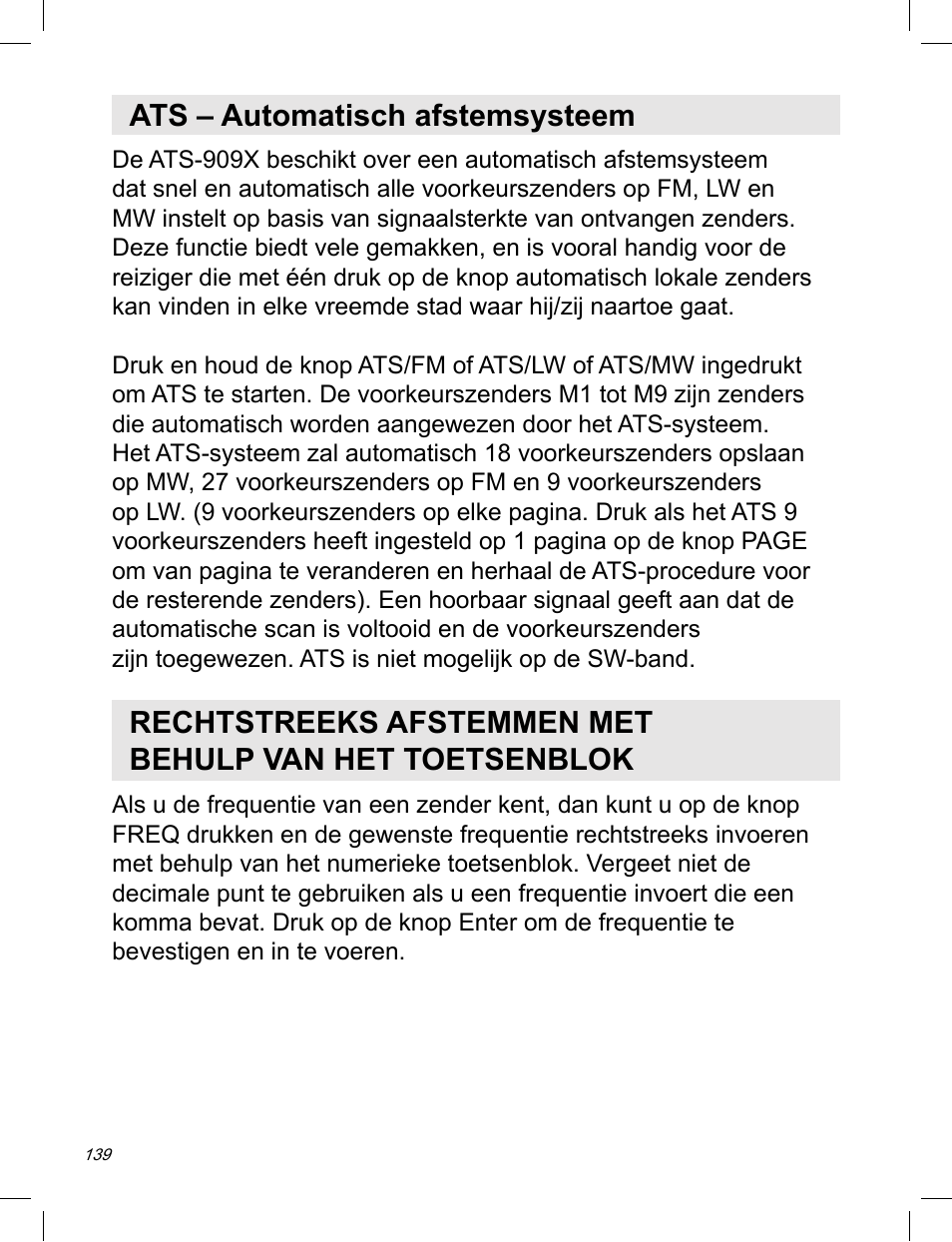 Ats – automatisch afstemsysteem | C. Crane ATS-909X User Manual | Page 140 / 202