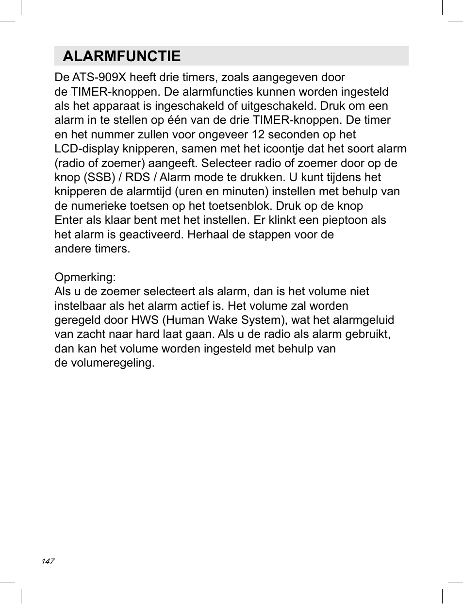 Alarmfunctie | C. Crane ATS-909X User Manual | Page 148 / 202