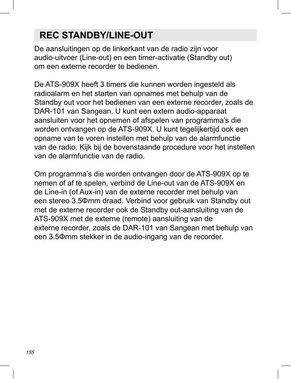 Rec standby/line-out | C. Crane ATS-909X User Manual | Page 156 / 202
