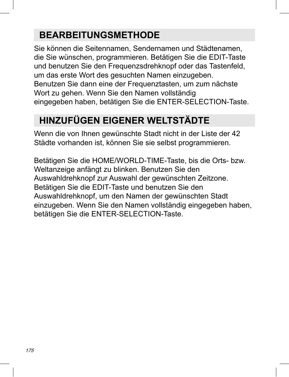 Bearbeitungsmethode, Hinzufügen eigener weltstädte | C. Crane ATS-909X User Manual | Page 176 / 202