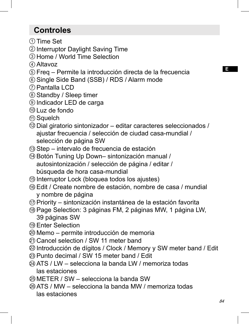 Controles | C. Crane ATS-909X User Manual | Page 85 / 202