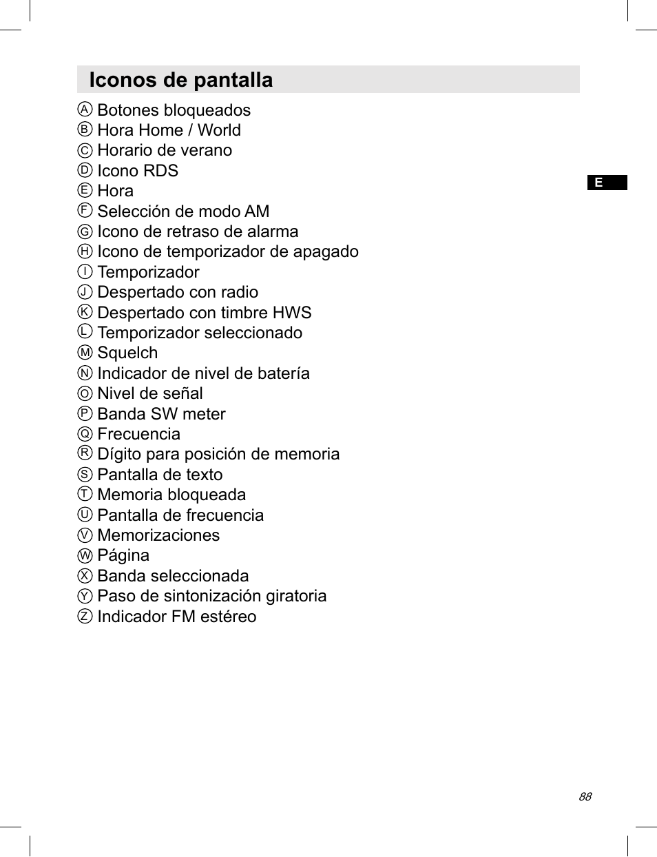 Iconos de pantalla | C. Crane ATS-909X User Manual | Page 89 / 202