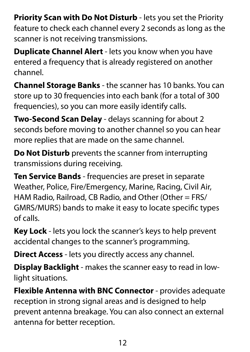 C. Crane BC75XLT User Manual | Page 12 / 60