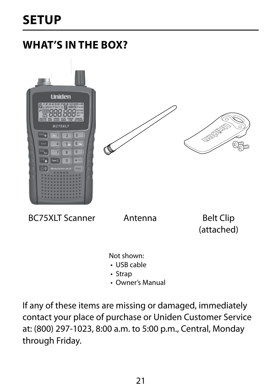 Setup, What’s in the box | C. Crane BC75XLT User Manual | Page 21 / 60