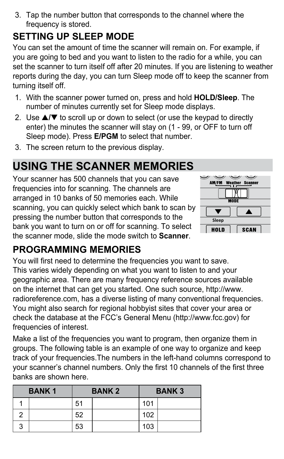 Setting up sleep mode | C. Crane BC345CRS User Manual | Page 21 / 30