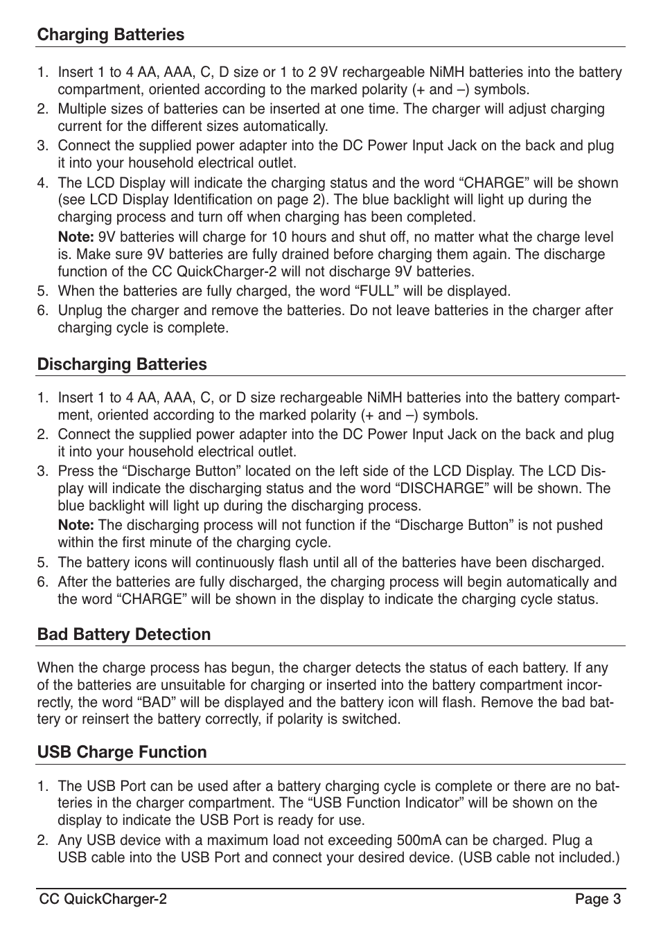 C. Crane QC2 User Manual | Page 3 / 4