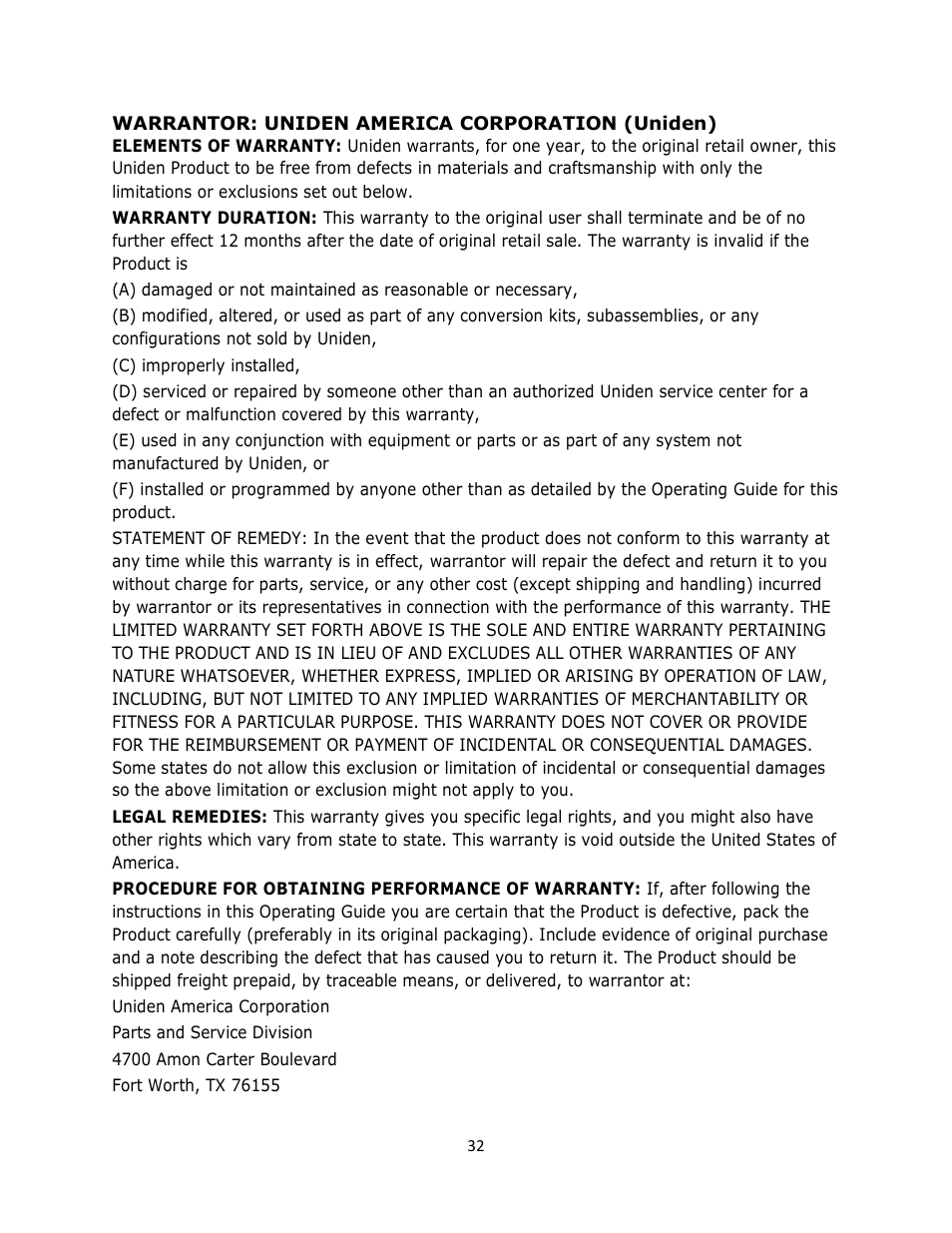 C. Crane UHPR Manual User Manual | Page 37 / 37