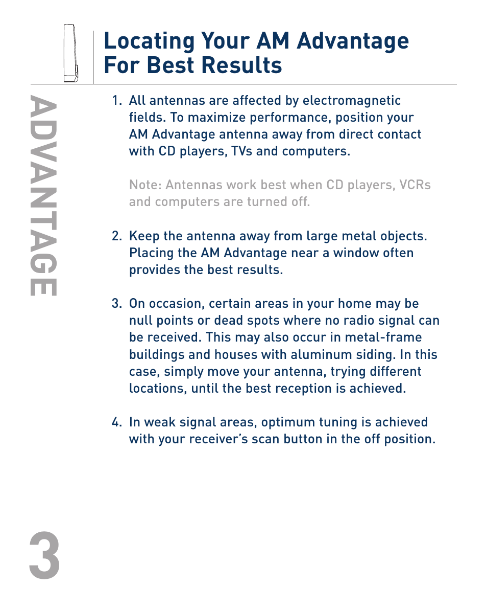 Ad vant a ge | C. Crane TR1 User Manual | Page 4 / 6