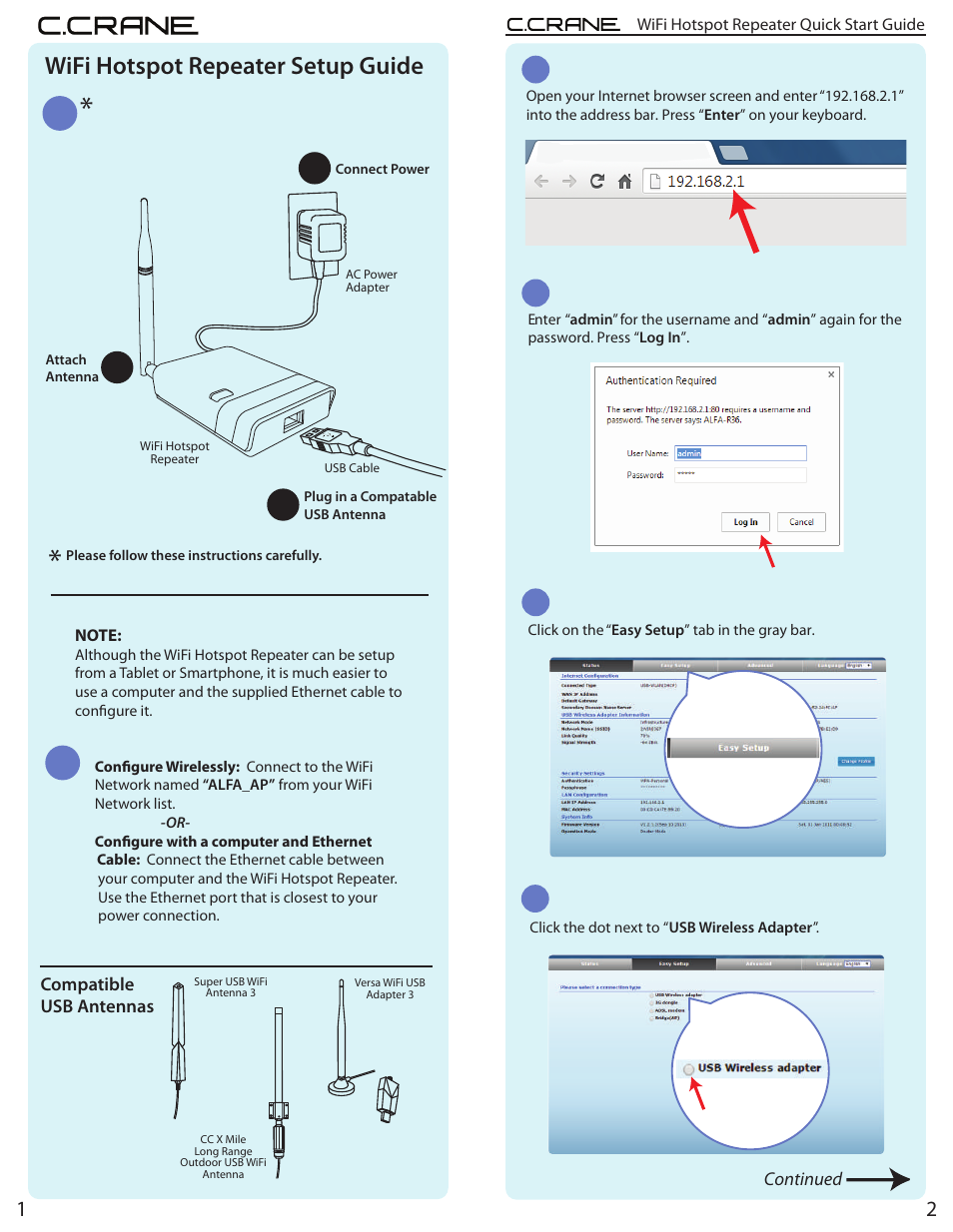 C. Crane SEAK User Manual | 2 pages