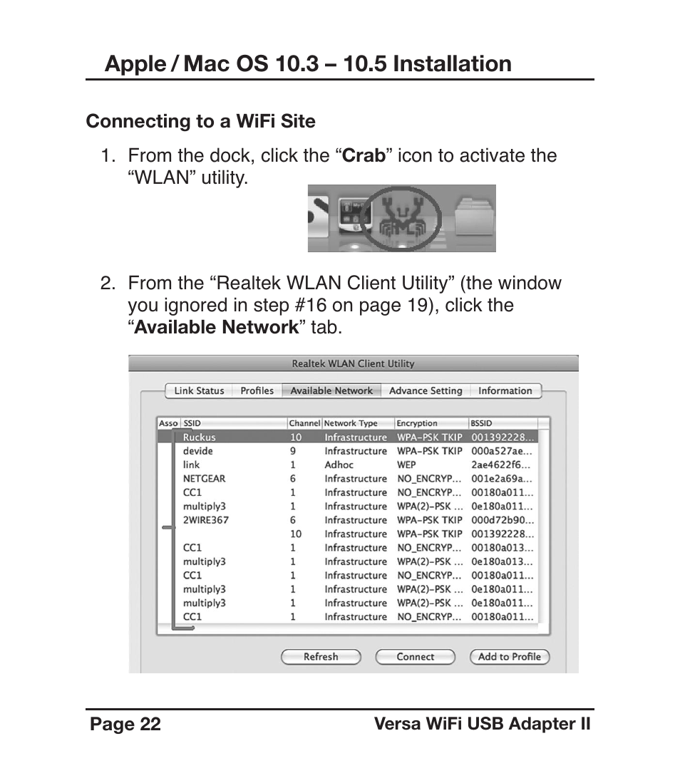 C. Crane Versa WiFi USB Adapter II User Manual | Page 22 / 28