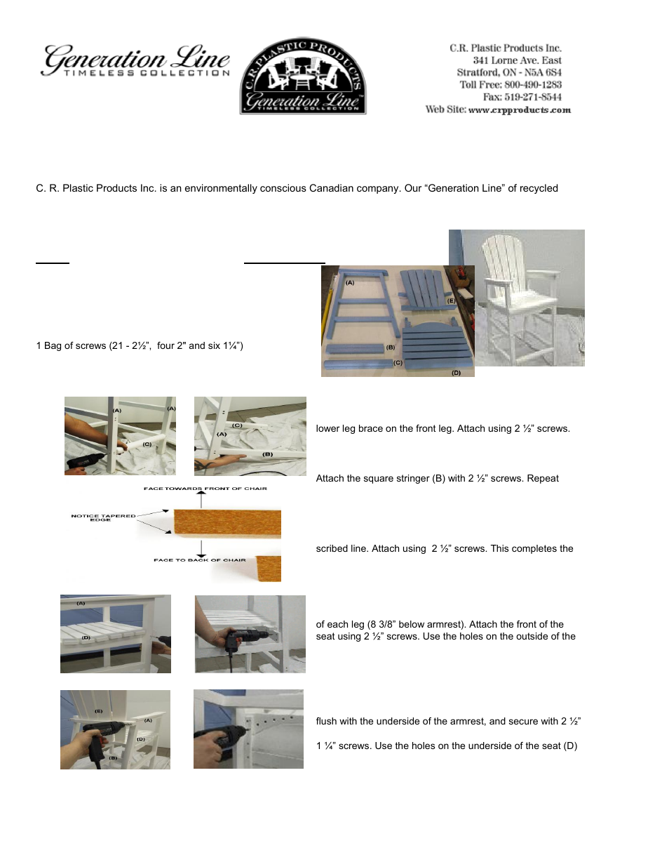 C.R.Plastic Products C20 User Manual | 1 page