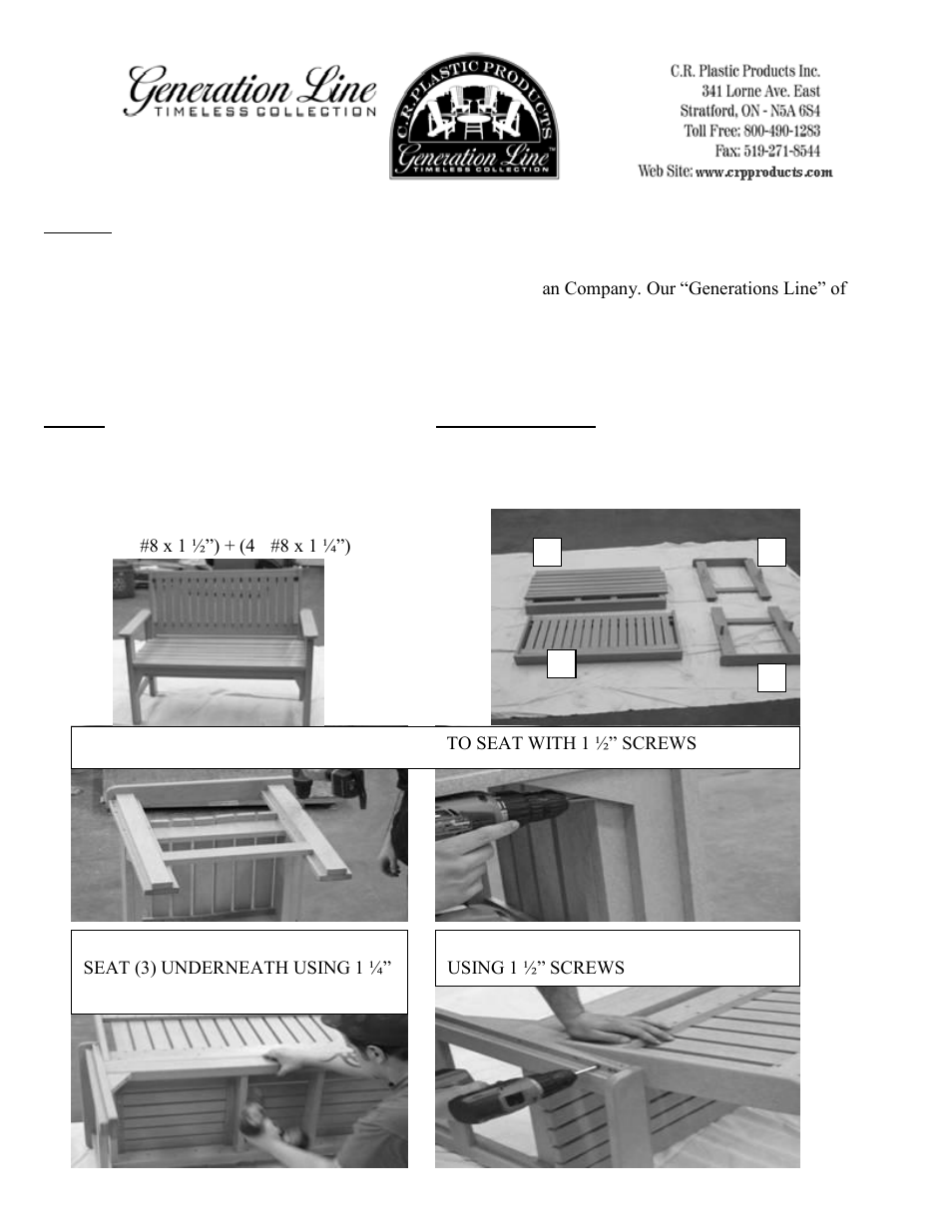 C.R.Plastic Products B06 User Manual | 1 page