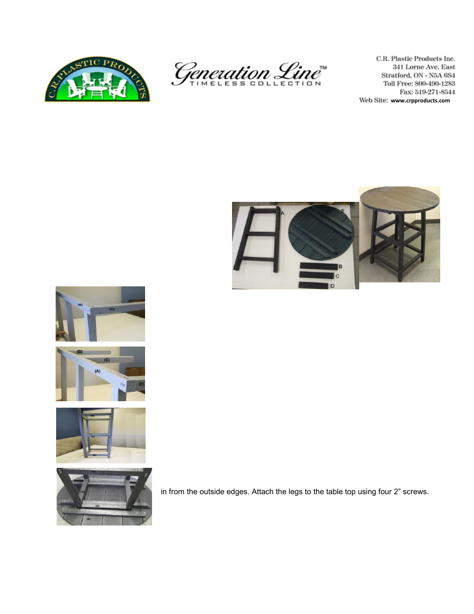 C.R.Plastic Products TB03 User Manual | 1 page