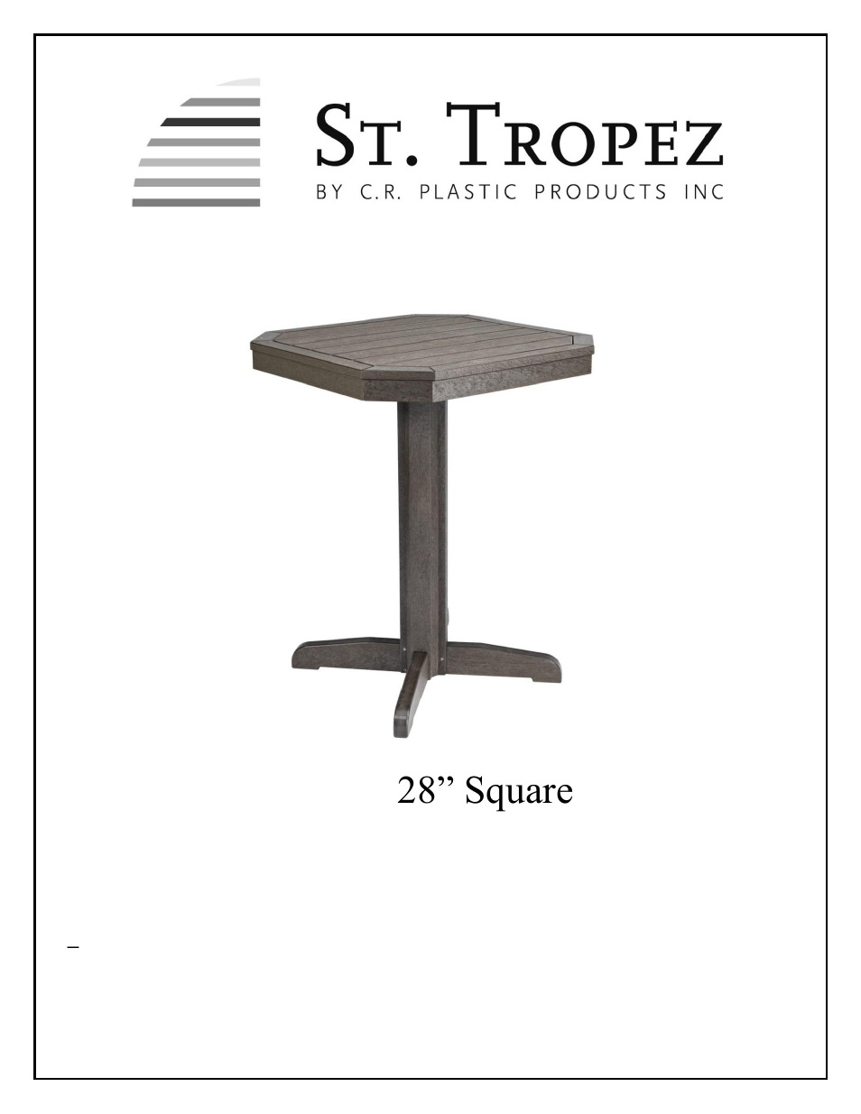 C.R.Plastic Products T36 User Manual | 3 pages