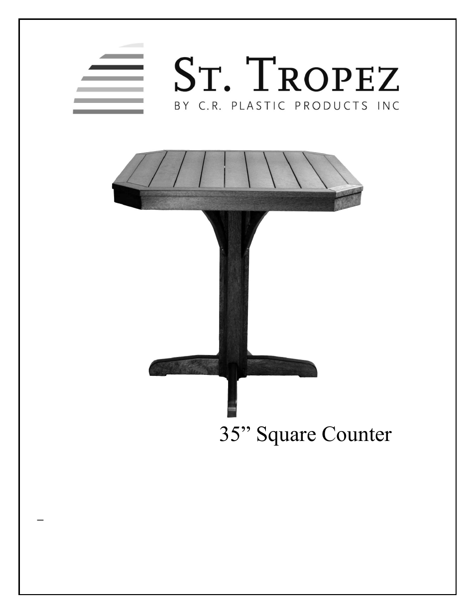 C.R.Plastic Products T37 User Manual | 3 pages