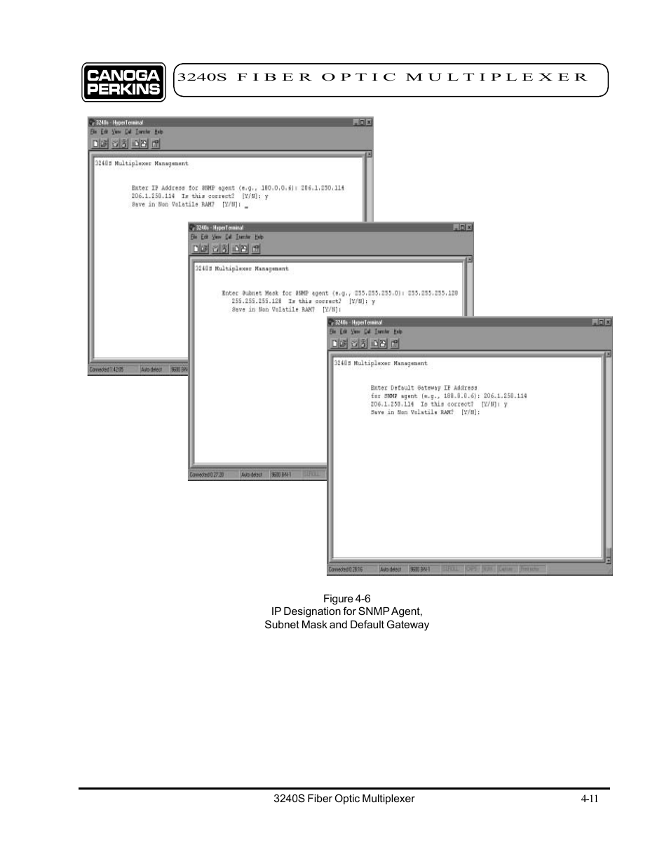 CANOGA PERKINS 3240S SNMP Managed Fiber Optic Multiplexer User Manual | Page 53 / 108