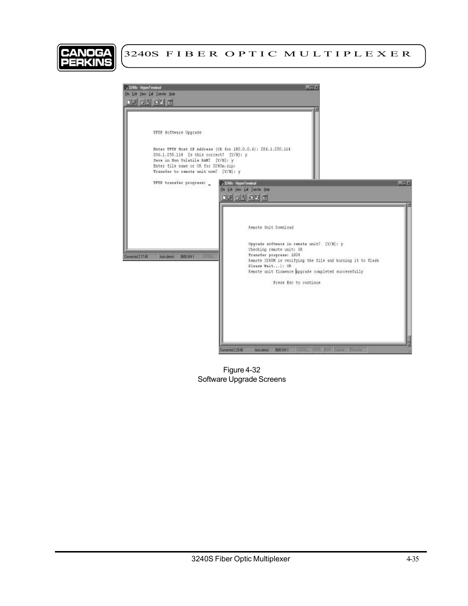 CANOGA PERKINS 3240S SNMP Managed Fiber Optic Multiplexer User Manual | Page 77 / 108