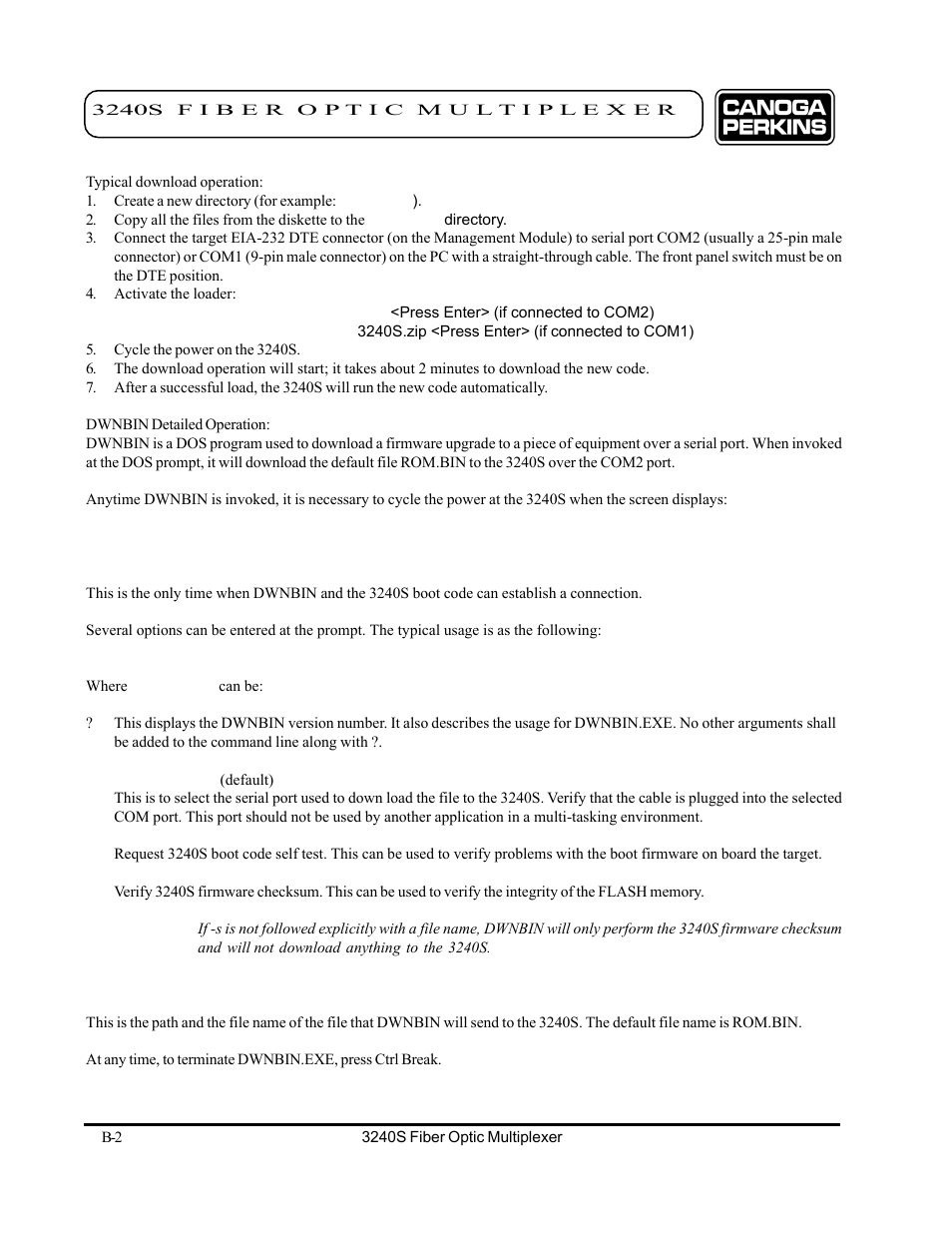 CANOGA PERKINS 3240S SNMP Managed Fiber Optic Multiplexer User Manual | Page 98 / 108