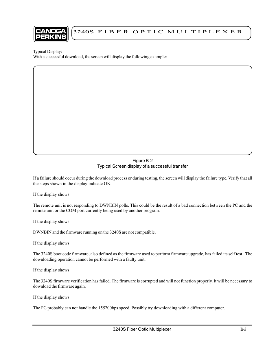 CANOGA PERKINS 3240S SNMP Managed Fiber Optic Multiplexer User Manual | Page 99 / 108