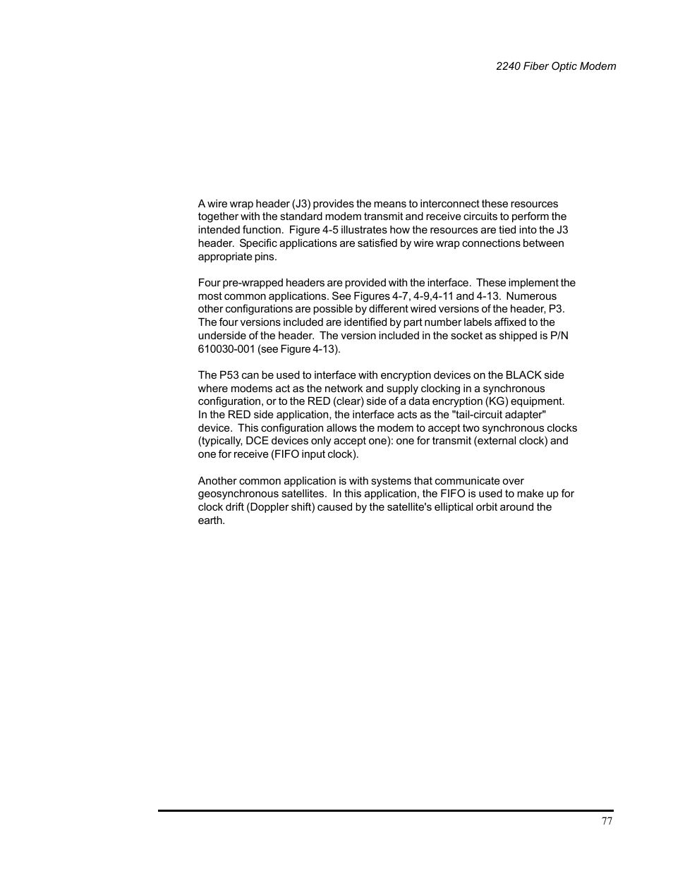 CANOGA PERKINS 2240 Fiber Optic Modem User Manual | Page 77 / 106