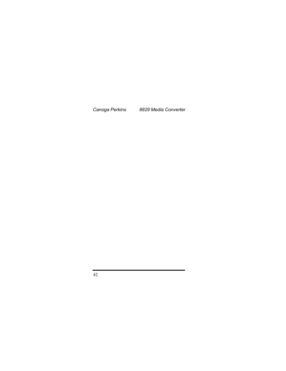 CANOGA PERKINS 8829 UTP-to-Fiber Optic Media Converter User Manual | Page 42 / 42