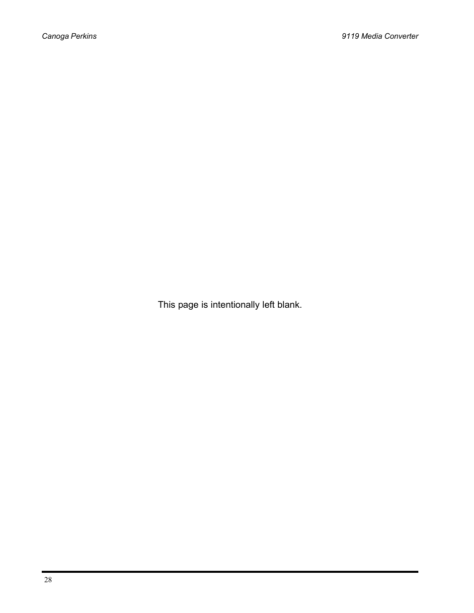 CANOGA PERKINS 9119 Rack Mount 100BASE-TX/FX Media Converter User Manual | Page 28 / 30