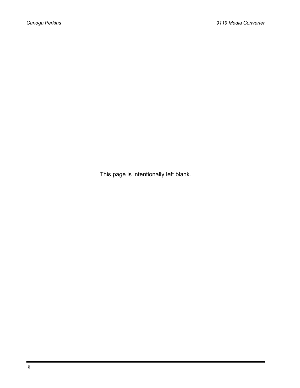 CANOGA PERKINS 9119 Rack Mount 100BASE-TX/FX Media Converter User Manual | Page 8 / 30