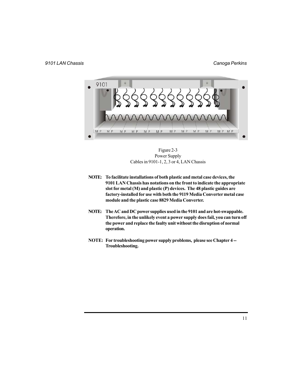 CANOGA PERKINS 9101 LAN Chassis User Manual | Page 11 / 31