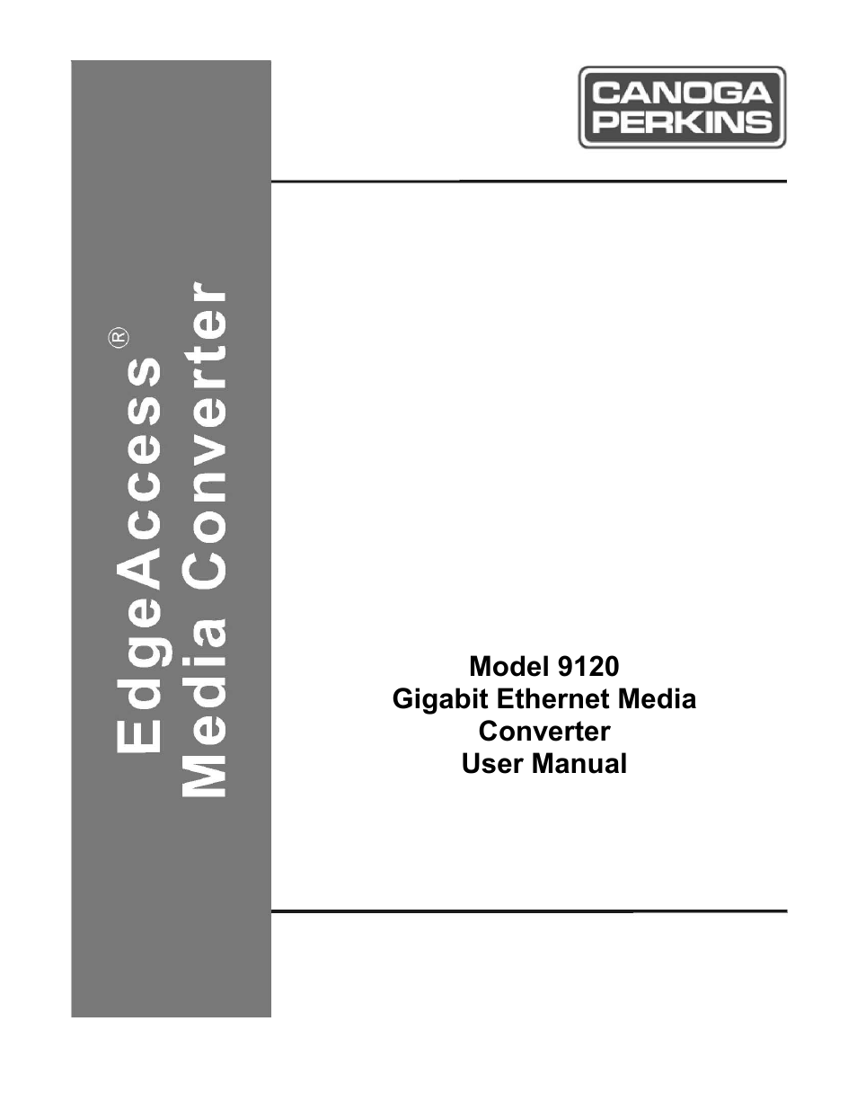 CANOGA PERKINS 9120 Gigabit Ethernet Media Converter User Manual | 33 pages
