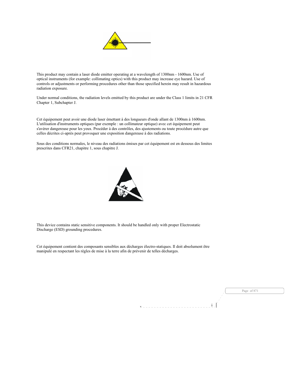 Caution, Attention, Notice | CANOGA PERKINS 9140 Four-Port SNMP Managed Fast Ethernet Switch User Manual | Page 3 / 99
