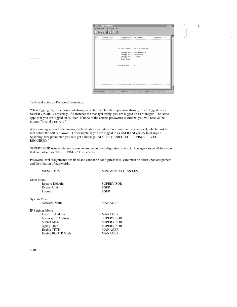 CANOGA PERKINS 9140 Four-Port SNMP Managed Fast Ethernet Switch User Manual | Page 56 / 99