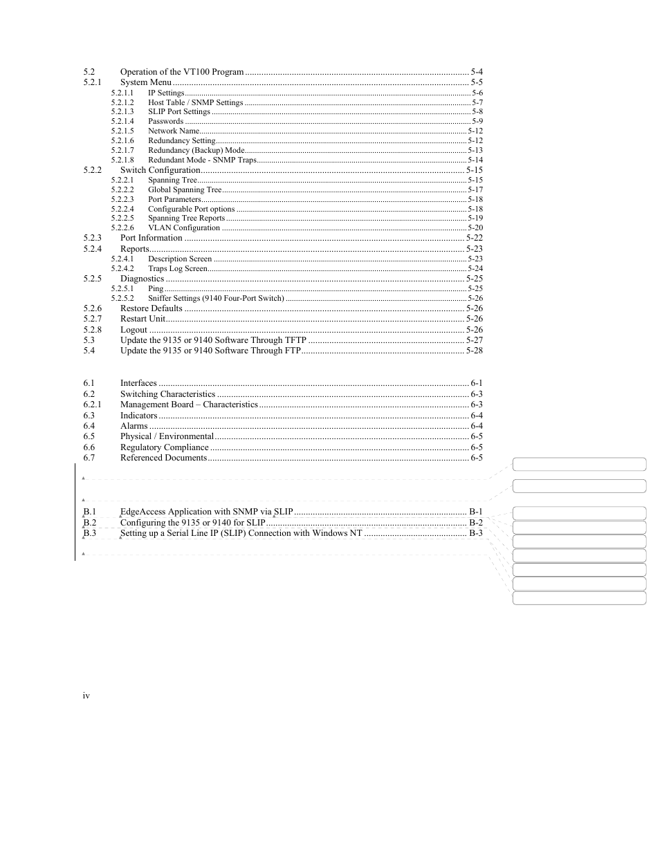 CANOGA PERKINS 9140 Four-Port SNMP Managed Fast Ethernet Switch User Manual | Page 6 / 99