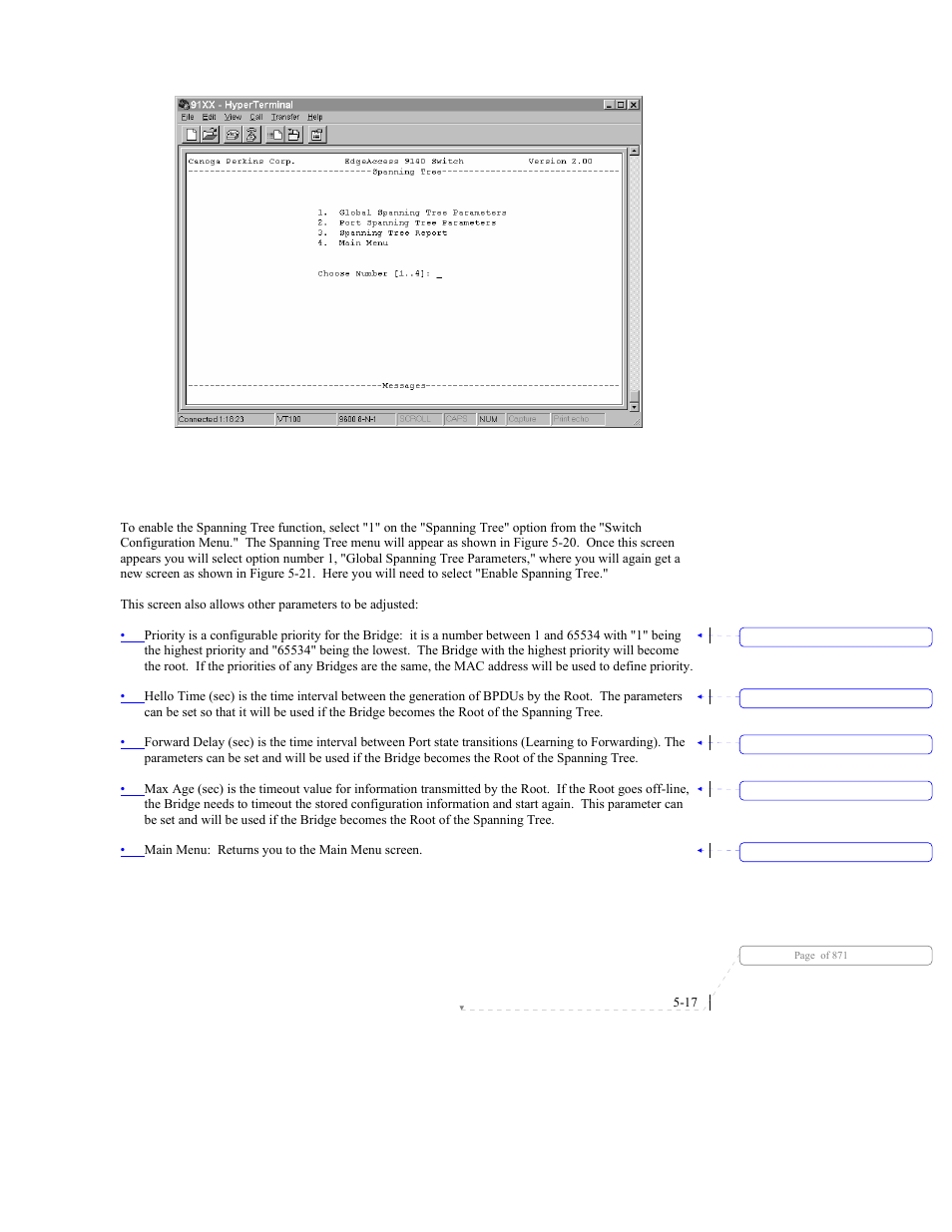 2 global spanning tree | CANOGA PERKINS 9140 Four-Port SNMP Managed Fast Ethernet Switch User Manual | Page 63 / 99