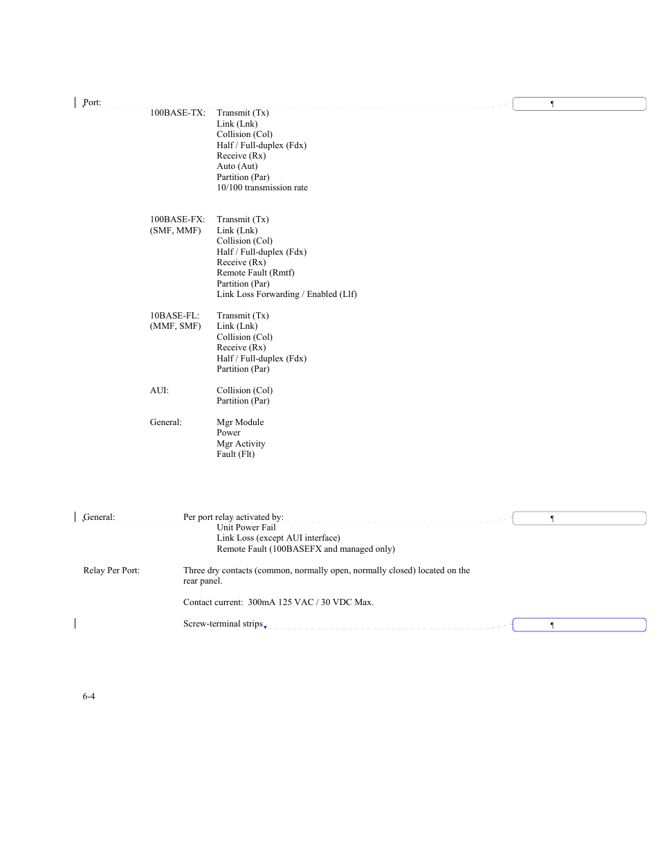 3 indicators, 4 alarms | CANOGA PERKINS 9140 Four-Port SNMP Managed Fast Ethernet Switch User Manual | Page 80 / 99