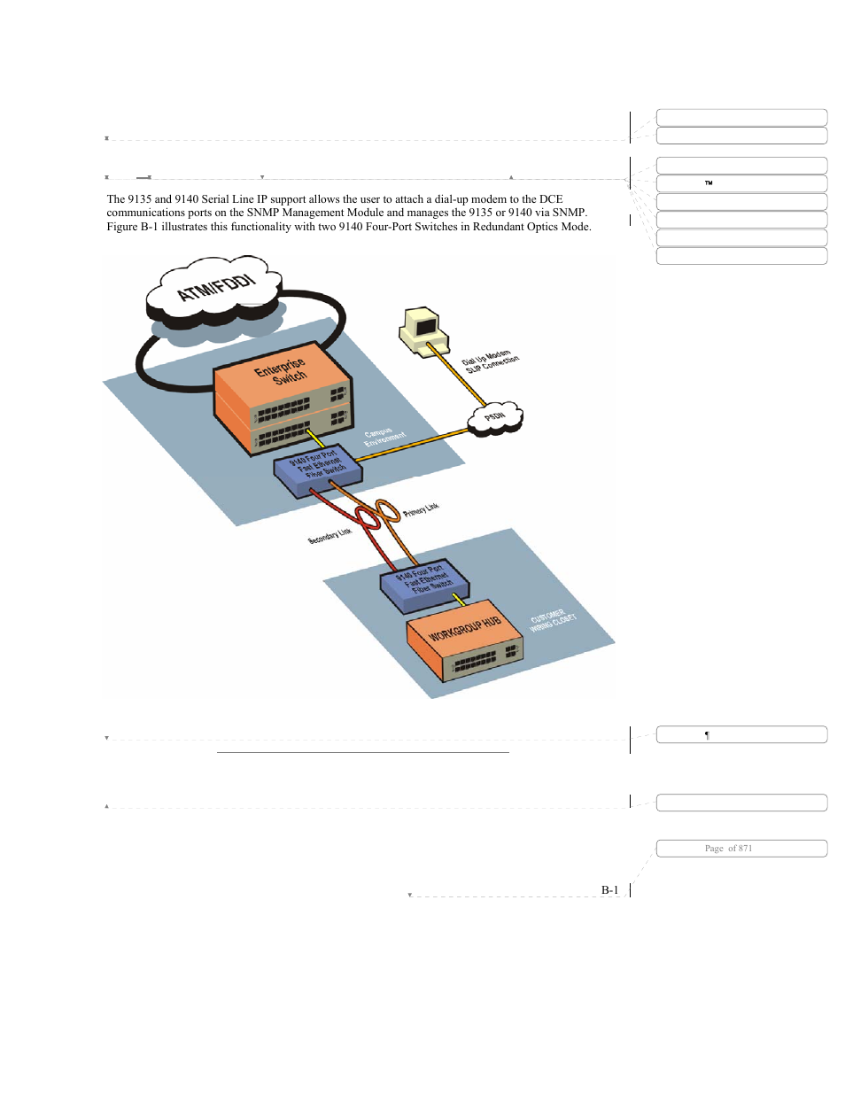 Appendix b slip instructions, B.1 edgeaccess application with snmp via slip | CANOGA PERKINS 9140 Four-Port SNMP Managed Fast Ethernet Switch User Manual | Page 85 / 99