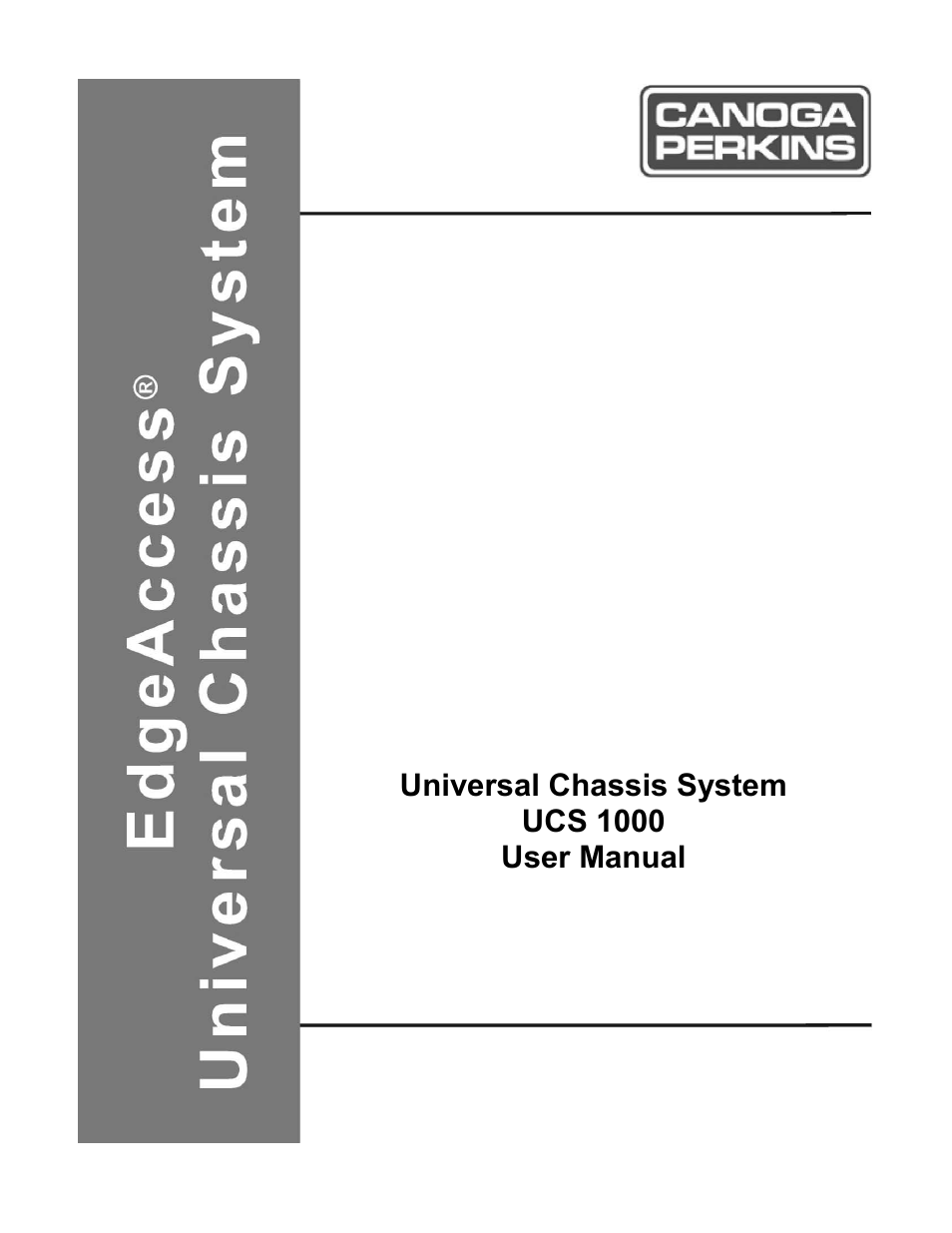 CANOGA PERKINS UCS 1000 Universal Chassis System User Manual | 20 pages