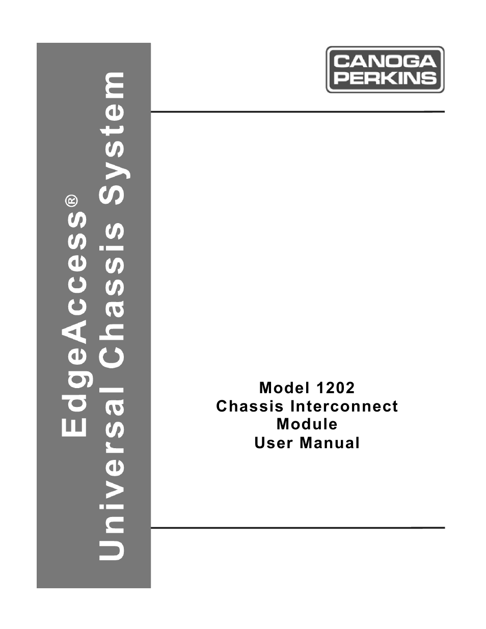 CANOGA PERKINS 1202 Chassis Interconnect Module User Manual | 18 pages