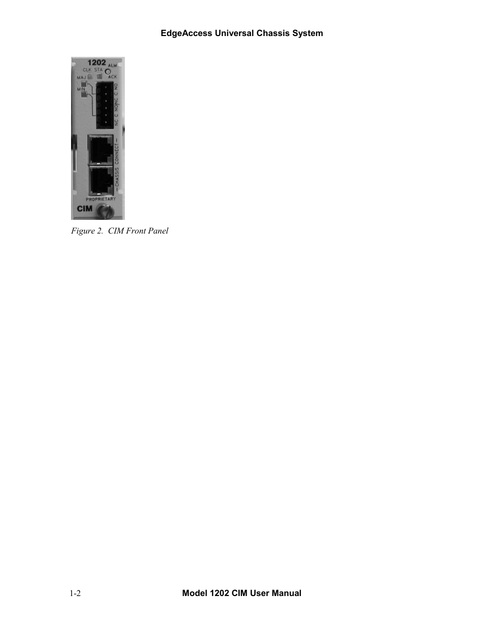 Figure 2. cim front panel -2 | CANOGA PERKINS 1202 Chassis Interconnect Module User Manual | Page 6 / 18