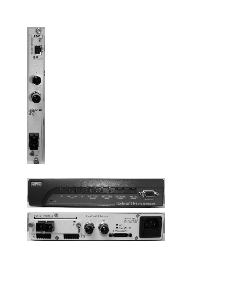CANOGA PERKINS 2345 T3 Fiber Optic Modem User Manual | Page 8 / 46