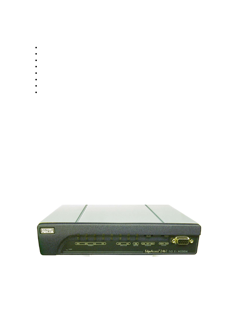 3 stand alone modem diagnostic tools, 3 stand alone modem diagnostic tools -2, Figure 32. the stand alone 2461 modem -2 | CANOGA PERKINS 2461 E1 Modem User Manual | Page 46 / 80