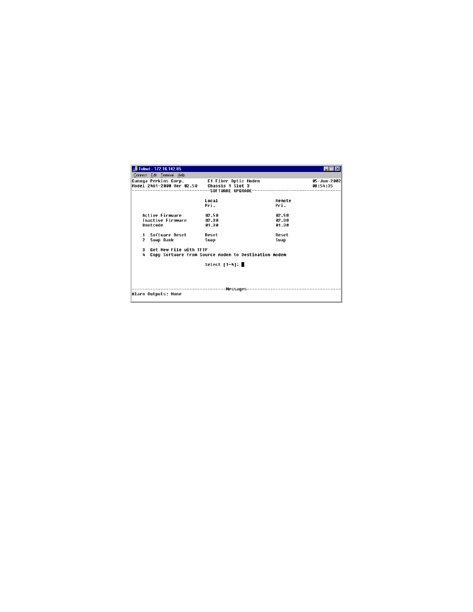 2 obtaining the software, Figure 46. the software upgrade screen -2 | CANOGA PERKINS 2461 E1 Modem User Manual | Page 68 / 80