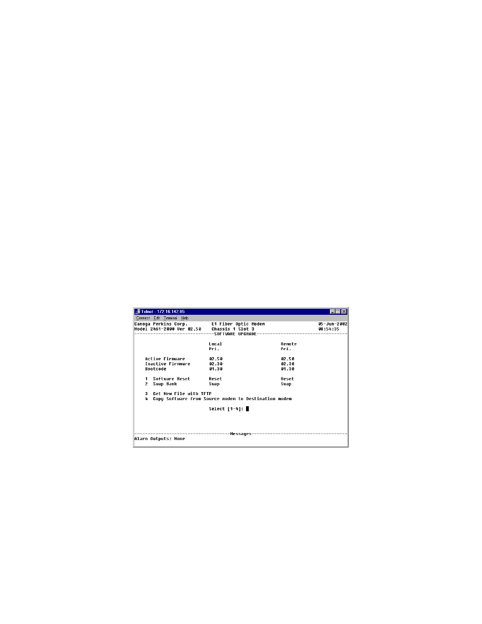 3 installing the new software, 1 installing in a managed ucs chassis, 2 installing into a stand alone modem via tftp | CANOGA PERKINS 2461 E1 Modem User Manual | Page 69 / 80