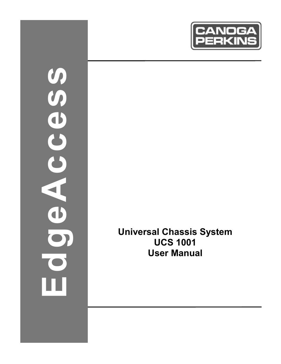 CANOGA PERKINS UCS 1001 Universal Chassis System User Manual | 16 pages