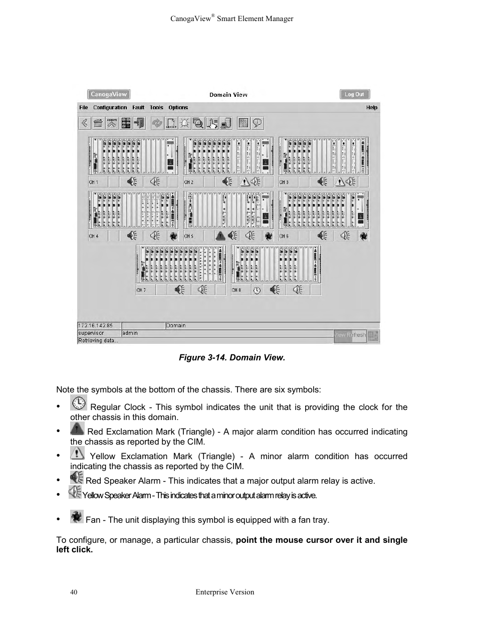 Figure 3-14. domain view | CANOGA PERKINS CanogaView Smart Element Manager User Manual | Page 46 / 83