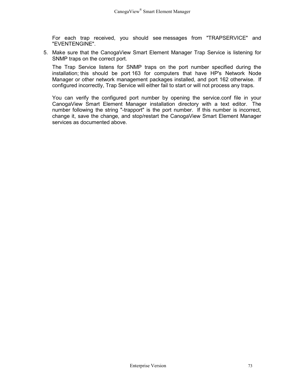 CANOGA PERKINS CanogaView Smart Element Manager User Manual | Page 79 / 83